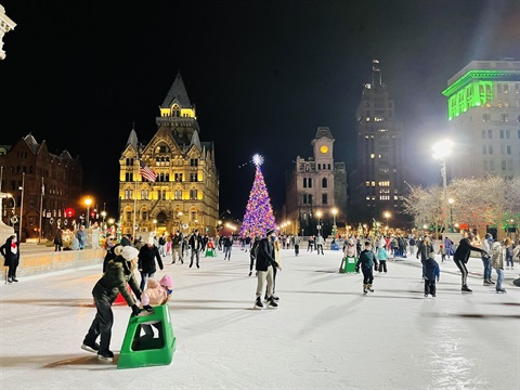 Ice Skating In Clinton Square