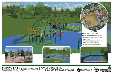 Skiddy Park Playground Retrofit Renderings 